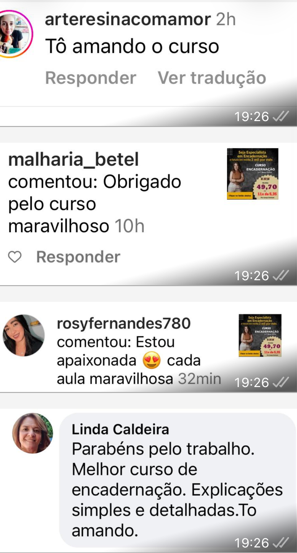 Aluna Vilma Santos no seu ateliê